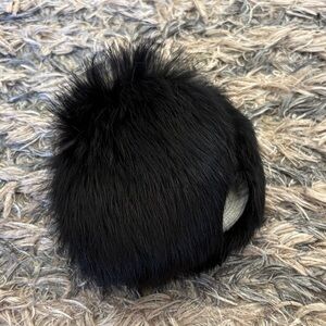 Black Real Rabbit Fur Foldable Adjustable Women’s Earmuffs